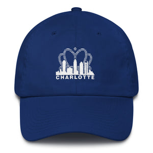 Charlotte Skyline with Crown Sunrise Fade with text - Hat