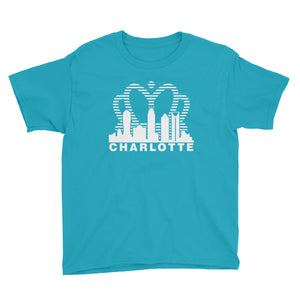 Charlotte Skyline with Crown Sunrise Fade with text - Children