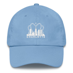 Charlotte Skyline with Crown Sunrise Fade with text - Hat