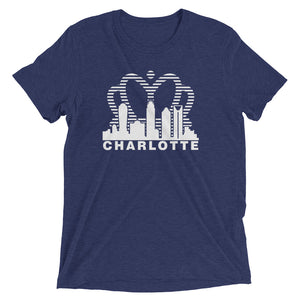 Charlotte Skyline with Crown Sunrise Fade with text - Women