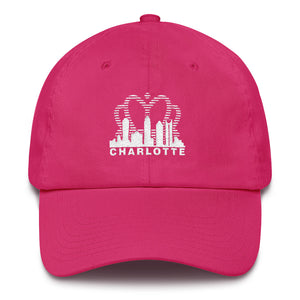 Charlotte Skyline with Crown Sunrise Fade with text - Hat