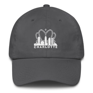 Charlotte Skyline with Crown Sunrise Fade with text - Hat