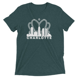 Charlotte Skyline with Crown Sunrise Fade with text - Women