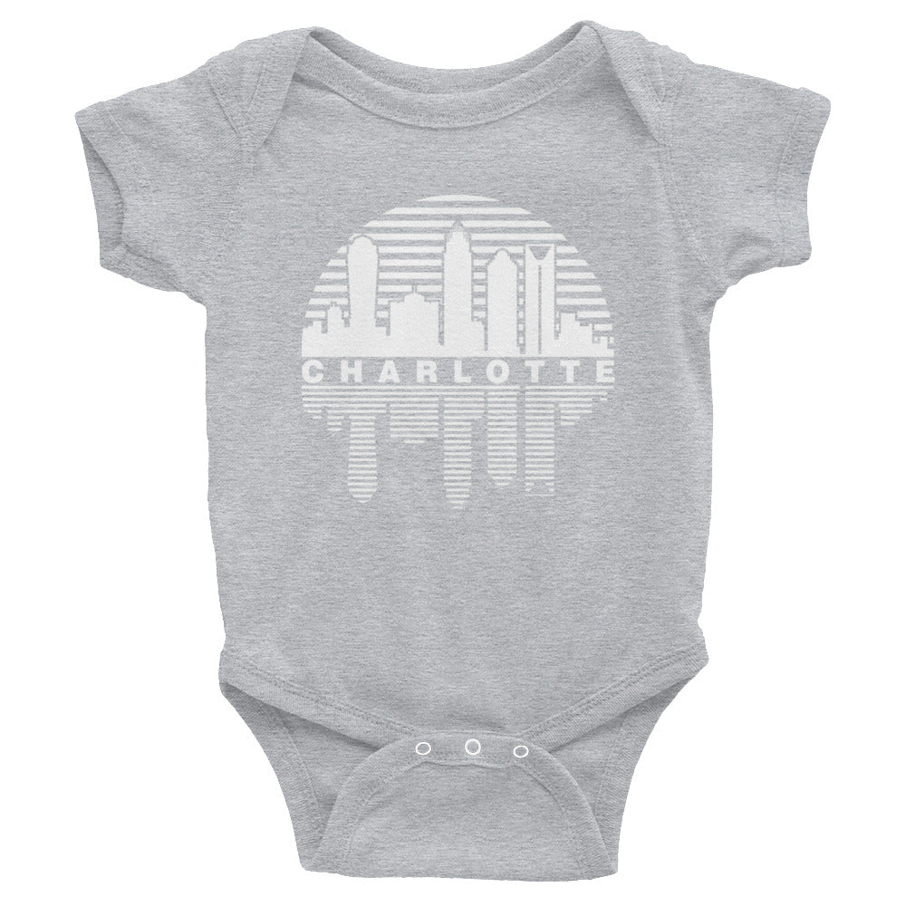 Charlotte Skyline Sunrise with text - Infant