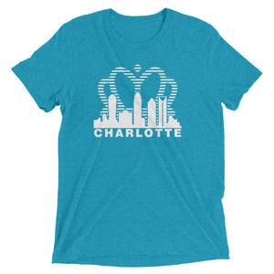 Charlotte Skyline with Crown Sunrise Fade with text - Women