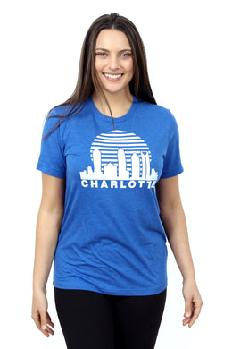 Charlotte Skyline Sunrise with text - Women